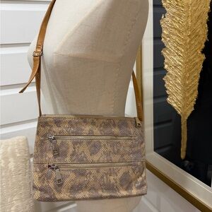 HOBO Tan and Brown Crossbody Bag